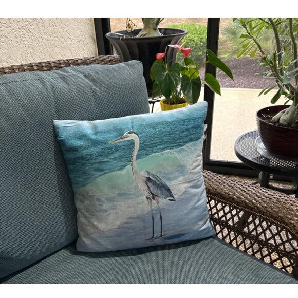 Beach Pillow Covers 2 Soft Cases Set Cottage Coastal Decor Nautical Decoration - Picture 4 of 7